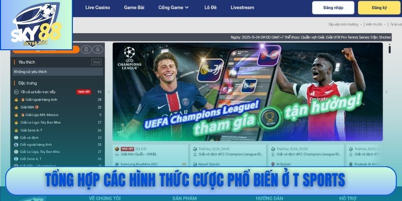 T Sports Mở Rộng Trải Nghiệm Cược Thể Thao Chuẩn Quốc Tế 2 Tổng hợp các hình thức cược phổ biến ở T Sports